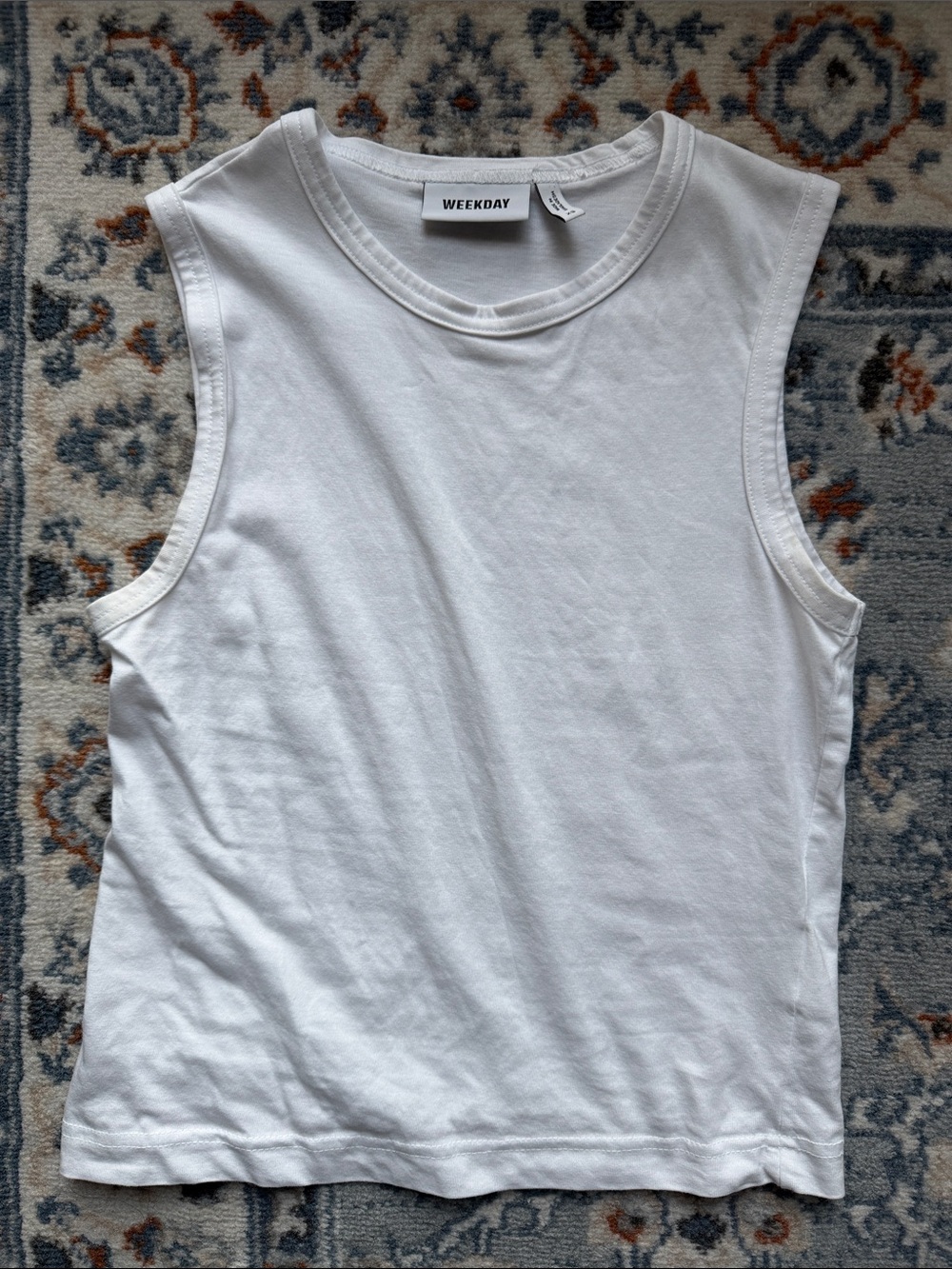 Weekday White Mila Tank Top